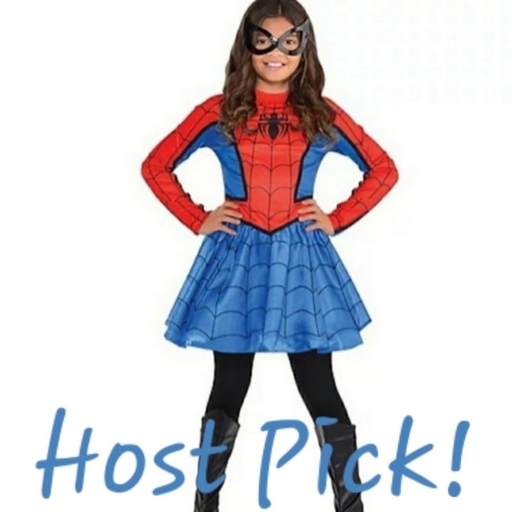 NWT Marvel Girls Red Blue Spider-Girl Halloween Costume Child Girls Large Hero